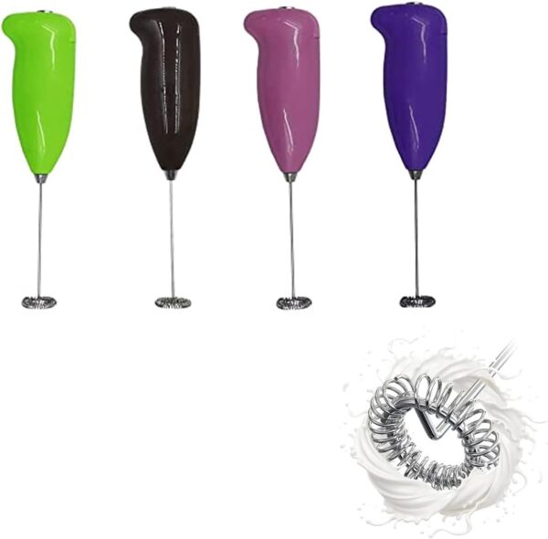 Electric Coffee Beater & Milk Frother - Handheld Battery Operated Coffee Whisk Mixer for Shake, Foam, Latte, Hot/Cold Drifts (Portable & Easy to Use)