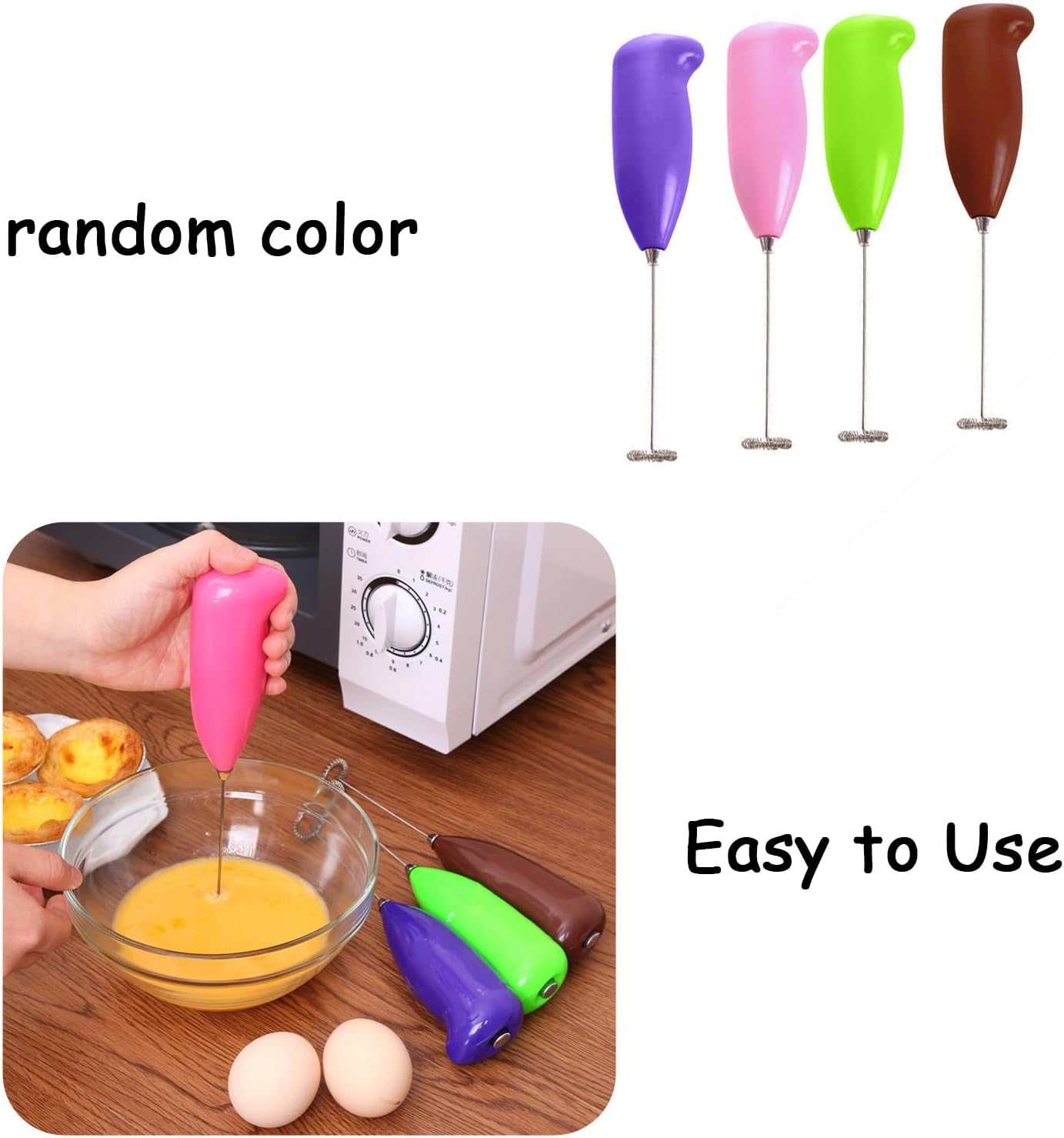 Electric Coffee Beater & Milk Frother - Handheld Battery Operated Coffee Whisk Mixer for Shake, Foam, Latte, Hot/Cold Drifts (Portable & Easy to Use) - Image 4