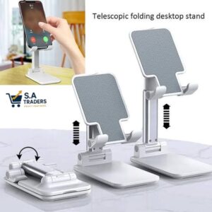 3-in-1 Foldable Mobile Stand Holder – Adjustable Phone Stand for Desk, Bed, Table – Compatible with All Smartphones – Portable & Lightweight
