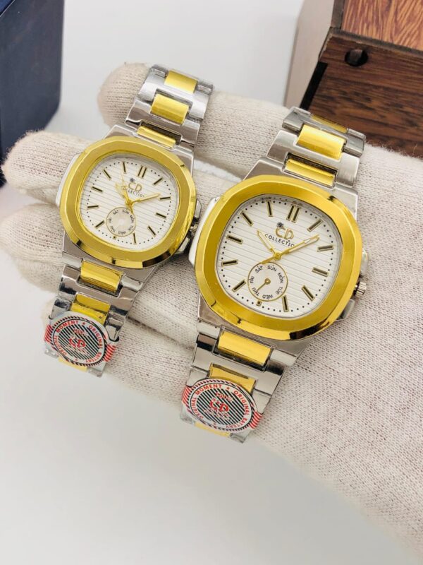 CD NEW COLLECTION Round Style Pair Quartz Watch –  multiple Color Options – Stylish, Lightweight & Durable – Unisex Wristwatch for Men & Women – Perfect for Gifts & Daily Wear - Image 11