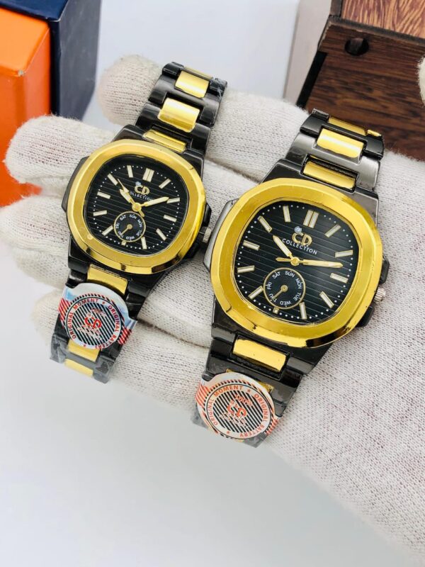 CD NEW COLLECTION Round Style Pair Quartz Watch –  multiple Color Options – Stylish, Lightweight & Durable – Unisex Wristwatch for Men & Women – Perfect for Gifts & Daily Wear