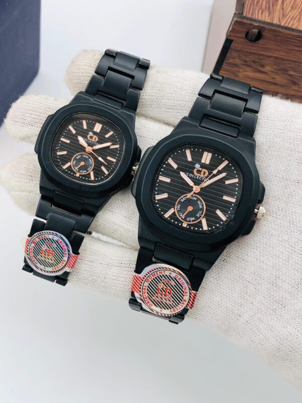 CD NEW COLLECTION Round Style Pair Quartz Watch –  multiple Color Options – Stylish, Lightweight & Durable – Unisex Wristwatch for Men & Women – Perfect for Gifts & Daily Wear - Image 9