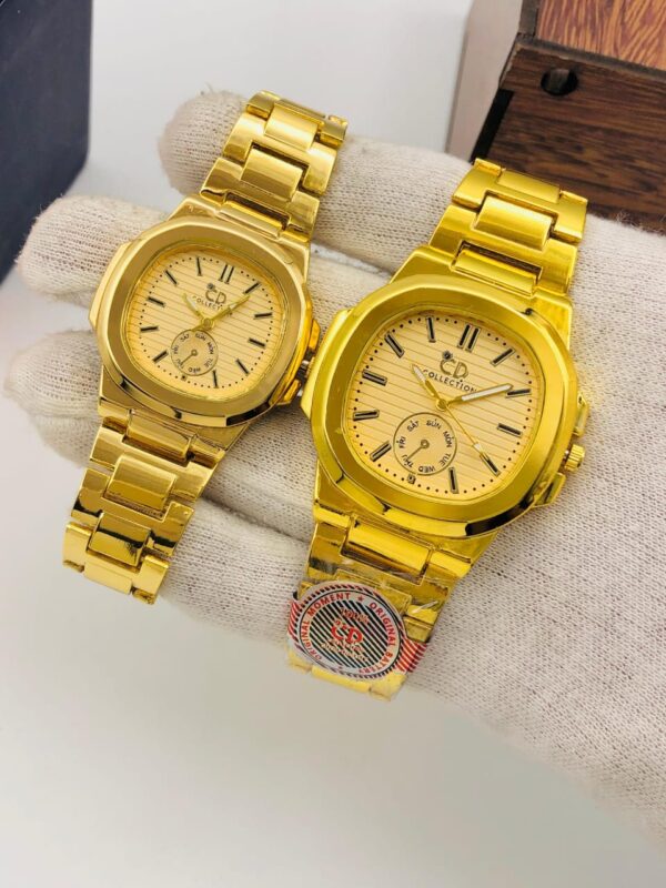 CD NEW COLLECTION Round Style Pair Quartz Watch –  multiple Color Options – Stylish, Lightweight & Durable – Unisex Wristwatch for Men & Women – Perfect for Gifts & Daily Wear - Image 6