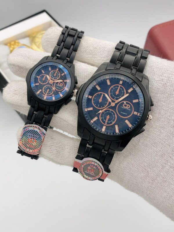 CD NEW COLLECTION Round Style Pair Quartz Watch –  multiple Color Options – Stylish, Lightweight & Durable – Unisex Wristwatch for Men & Women – Perfect for Gifts & Daily Wear - Image 5