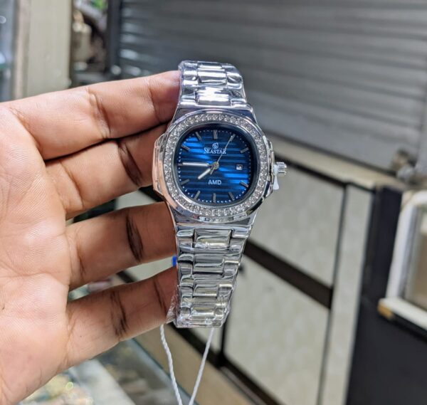 ORIGINAL LADIES SEASTAR WATCH – Diamond Bezel | Butterfly Lock | Date Display | Waterproof | Elegant Women’s Wristwatch – Perfect Gift for Girls & Women - Image 4