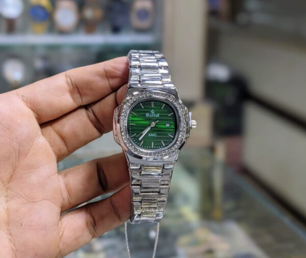 ORIGINAL LADIES SEASTAR WATCH – Diamond Bezel | Butterfly Lock | Date Display | Waterproof | Elegant Women’s Wristwatch – Perfect Gift for Girls & Women - Image 7
