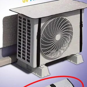 Premium A/C Outdoor Unit Cover | Heat Proof & Waterproof | UV Resistant | Universal Fit for 1-2 Ton AC | Dust & Rust Protection | Durable Polyester Material (Black/Grey)