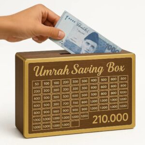 Wooden Money Box with Counter – High-Quality Money Saving Box (Gullak) – Islamic Cash Saver for Kids & Adults – Best Gift for Eid, Weddings & Savings – Durable & Elegant Design