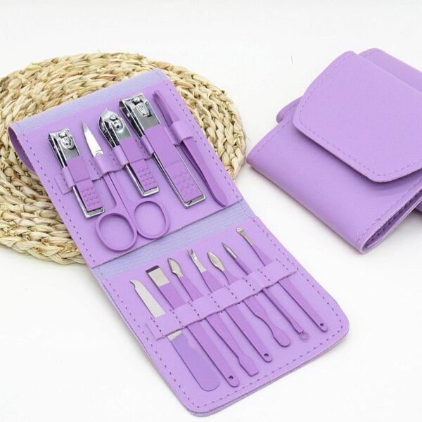 16pcs Professional Manicure Pedicure Set - Stainless Steel Nail Care Kit with Nail Clippers, Cuticle Scissors, Nail File & More - Portable Grooming Kit for Men & Women - Image 2
