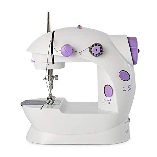 Portable Sewing Machine - Mini Electric Sewing Machine with 2-Speed, Double Thread, Foot Pedal & Cutter - for Household, Travel, Crafts & Mending (Lightweight & Multi-Functional)