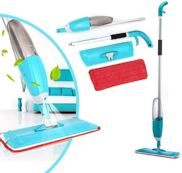 Water Spray Mop with Extendable Handle – Microfiber Floor Mop for Easy Cleaning | 360° Rotating Head | Adjustable Long Handle | Lightweight & Reusable Wet & Dry Mop for Tiles, Wood & Marble Floors - Image 2