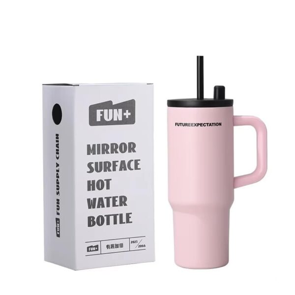 ✨NEW ARRIVAL✨ Future Expectation Stainless Steel Tumbler 710ml - Premium Double Wall Vacuum Insulated Hot & Cold Water Bottle - Leakproof Copper Coated Travel Mug for Coffee/Tea - BPA Free - Image 2