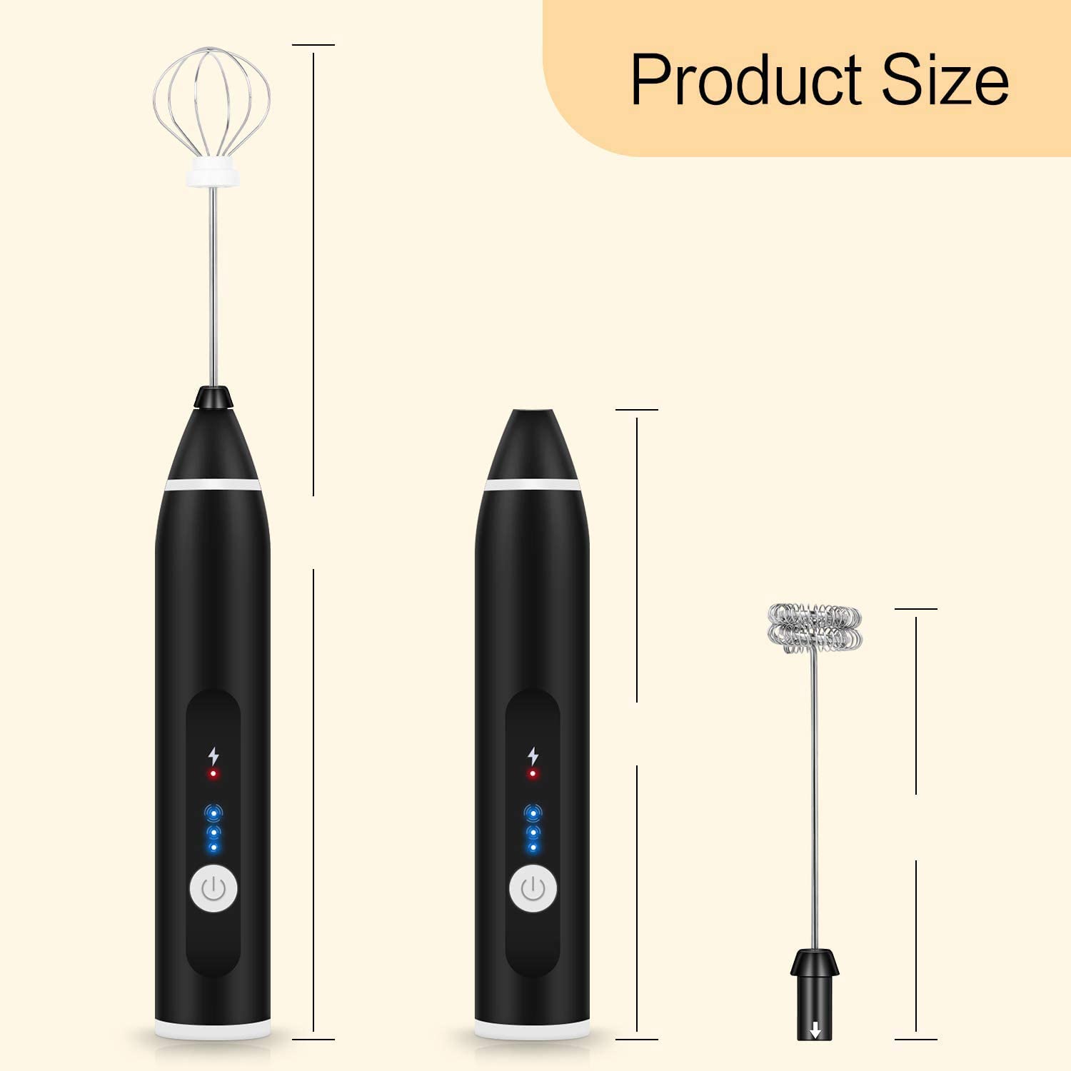 2-in-1 Rechargeable Coffee Beater & Milk Frother - 3000 RPM Electric Whisk for Cappuccino, Latte, Hot Chocolate - USB Charging, Silent Operation - Kitchen & Travel Essential - Image 4