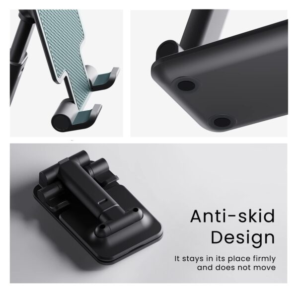 3-in-1 Foldable Mobile Stand Holder – Adjustable Phone Stand for Desk, Bed, Table – Compatible with All Smartphones – Portable & Lightweight - Image 5