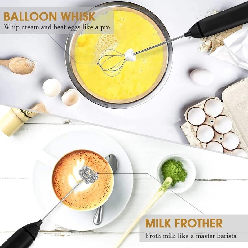 2-in-1 Rechargeable Coffee Beater & Milk Frother - 3000 RPM Electric Whisk for Cappuccino, Latte, Hot Chocolate - USB Charging, Silent Operation - Kitchen & Travel Essential - Image 5