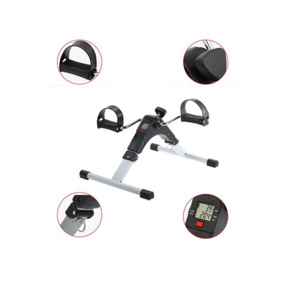 Foldable Mini Exercise Bike Pedal Machine for Home Gym - Portable Arm & Leg Workout Cycle with Digital Display - Under Desk Pedal Exerciser for Physical Therapy, Cardio & Strength Training - for Men & Women - Image 4