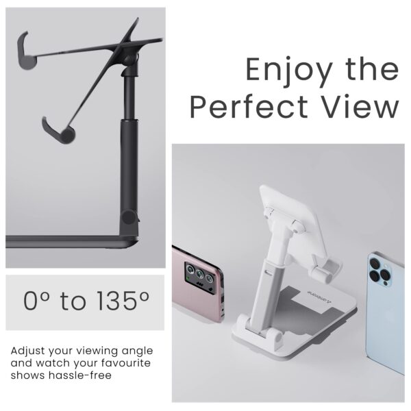 3-in-1 Foldable Mobile Stand Holder – Adjustable Phone Stand for Desk, Bed, Table – Compatible with All Smartphones – Portable & Lightweight - Image 6