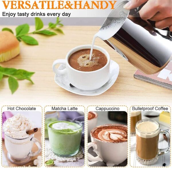 2-in-1 Rechargeable Coffee Beater & Milk Frother - 3000 RPM Electric Whisk for Cappuccino, Latte, Hot Chocolate - USB Charging, Silent Operation - Kitchen & Travel Essential - Image 6