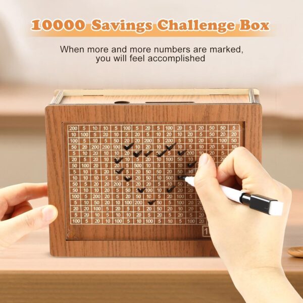 Wooden Money Box with Counter – High-Quality Money Saving Box (Gullak) – Islamic Cash Saver for Kids & Adults – Best Gift for Eid, Weddings & Savings – Durable & Elegant Design - Image 5