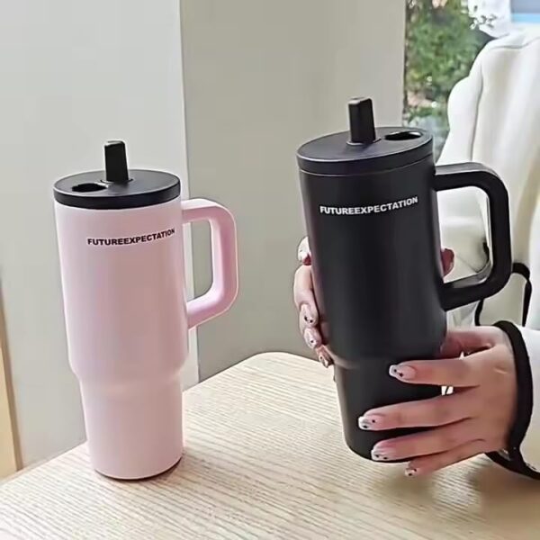 ✨NEW ARRIVAL✨ Future Expectation Stainless Steel Tumbler 710ml - Premium Double Wall Vacuum Insulated Hot & Cold Water Bottle - Leakproof Copper Coated Travel Mug for Coffee/Tea - BPA Free - Image 6