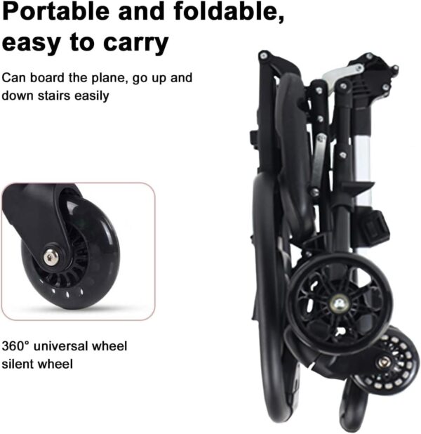 Baby Stroller Ultra-Light Portable Folding Stroller – Compact Umbrella Design for Summer, Travel & Outdoor Trips – Easy Fold, Lightweight, Safe for Baby & Toddler - Image 5
