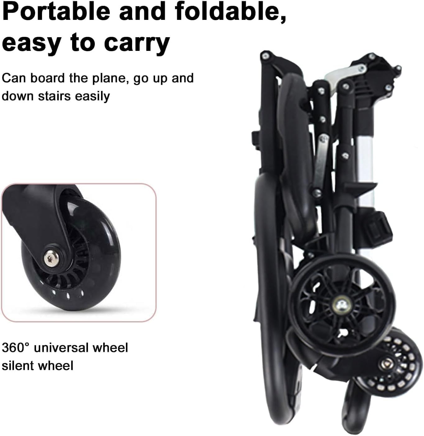 Baby Stroller Ultra-Light Portable Folding Stroller – Compact Umbrella Design for Summer, Travel & Outdoor Trips – Easy Fold, Lightweight, Safe for Baby & Toddler - Image 5