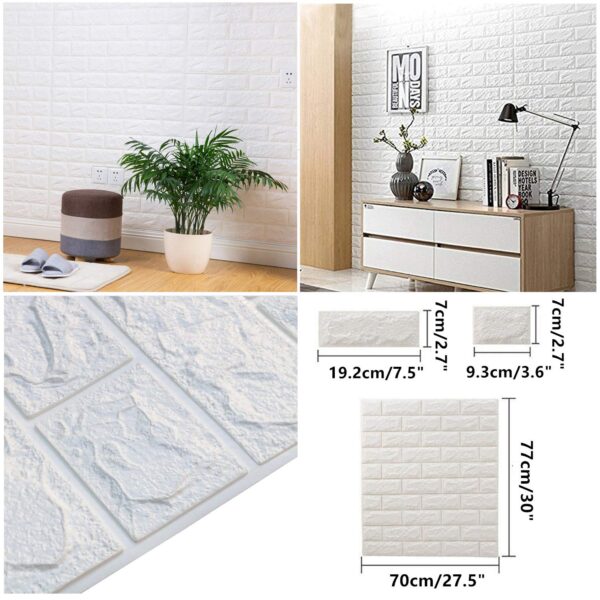 Moistureproof 3D Wall Sticker Sheet (70×77 cm) - Self-Adhesive PVC Wallpaper, Waterproof Peel & Stick Wall Decor for Kitchen, Bathroom, Bedroom, Living Room - Easy to Install & Remove - Image 8