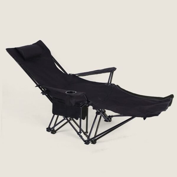 Portable Outdoor Camping Chair - Beach Armchair, Sit & Lie Dual-Purpose, Adjustable Reclining, Cup Holder, Net Pocket, Lightweight Folding Chair for Fishing, Travel, Picnic - Image 3