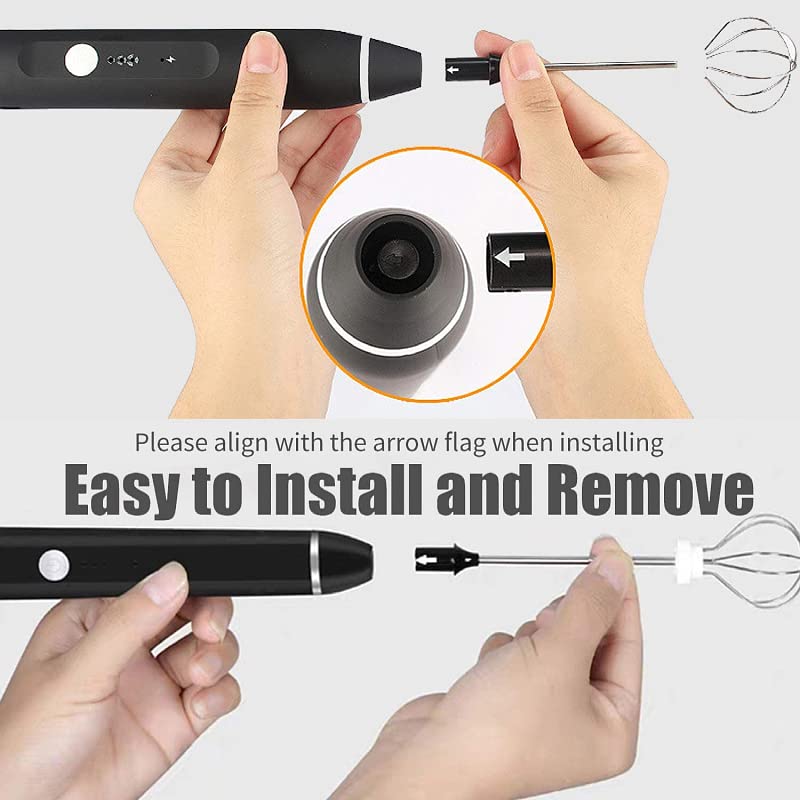 2-in-1 Rechargeable Coffee Beater & Milk Frother - 3000 RPM Electric Whisk for Cappuccino, Latte, Hot Chocolate - USB Charging, Silent Operation - Kitchen & Travel Essential - Image 7