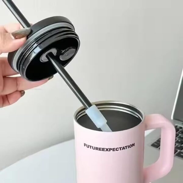 ✨NEW ARRIVAL✨ Future Expectation Stainless Steel Tumbler 710ml - Premium Double Wall Vacuum Insulated Hot & Cold Water Bottle - Leakproof Copper Coated Travel Mug for Coffee/Tea - BPA Free - Image 7