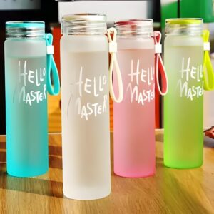 Hello Master Water Bottle 480ml - Leak Proof BPA-Free Plastic Bottle with Straw Lid - Lightweight Portable Sports Bottle for Gym, School & Travel (Random Colors)