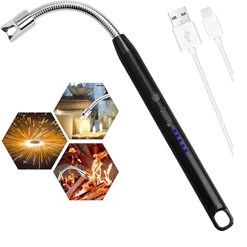 Electric Candle Lighter, Upgraded USB Rechargeable Lighter with LED Indicator, Flexible Long Neck Lighters for Candle, Camping, BBQ, Gas Stove - Image 5