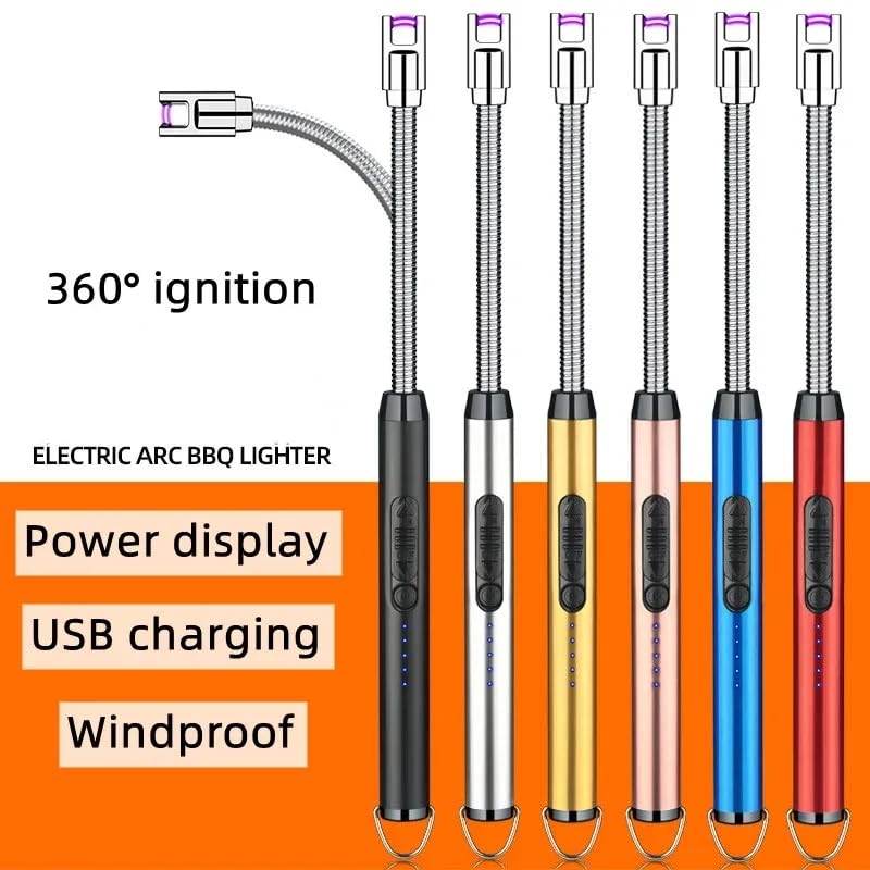 Electric Candle Lighter, Upgraded USB Rechargeable Lighter with LED Indicator, Flexible Long Neck Lighters for Candle, Camping, BBQ, Gas Stove - Image 2