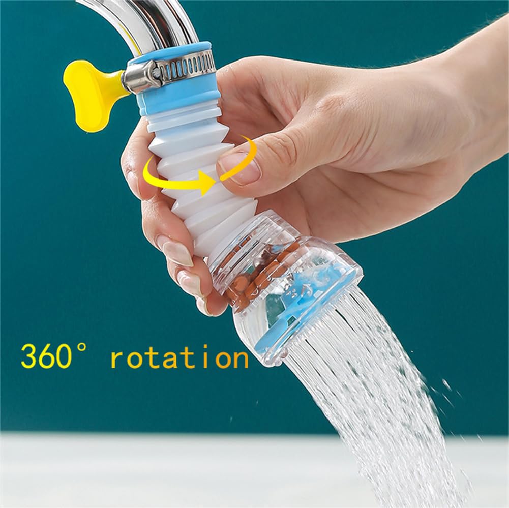 360 Degree Rotating Faucet Aerator | Telescopic Anti-Splash Tap Nozzle | Water-Saving Sprayer with Filter | Universal Adapter for Kitchen & Bathroom Taps | Easy Install - Image 3