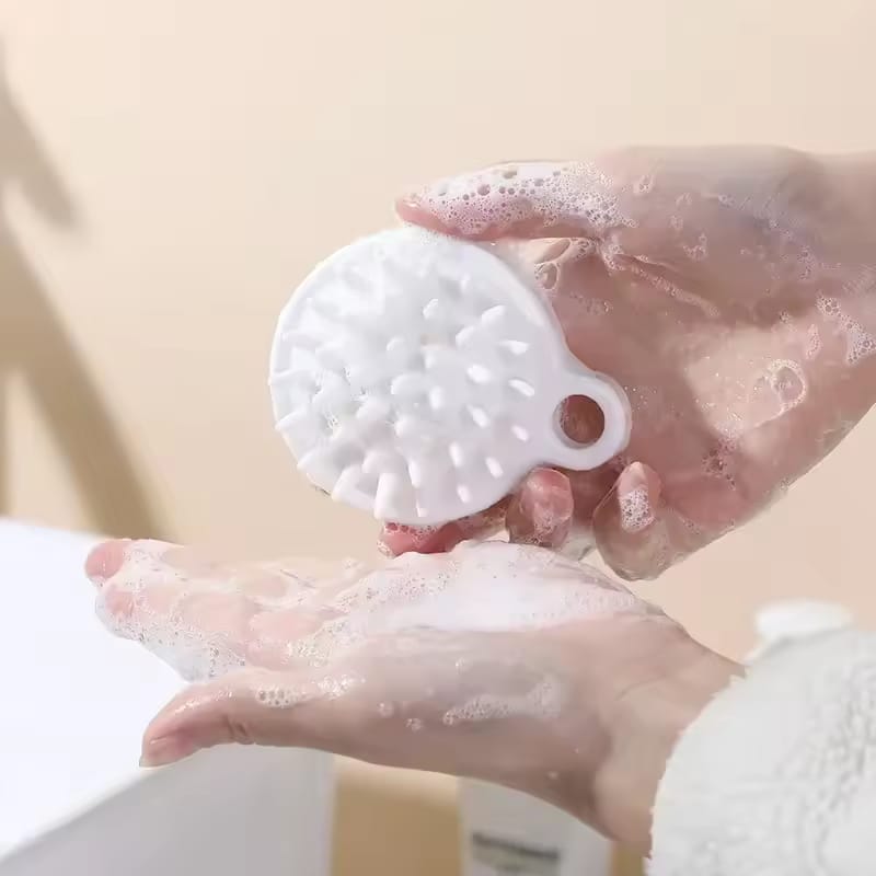 Soft Silicone Hair Scalp Massager & Shampoo Brush – Hair Scrubber for Dandruff Removal, Head Massage, Scalp Exfoliator, Hair Growth Stimulator (Gentle Bristles, Waterproof, Easy Grip) - Image 5