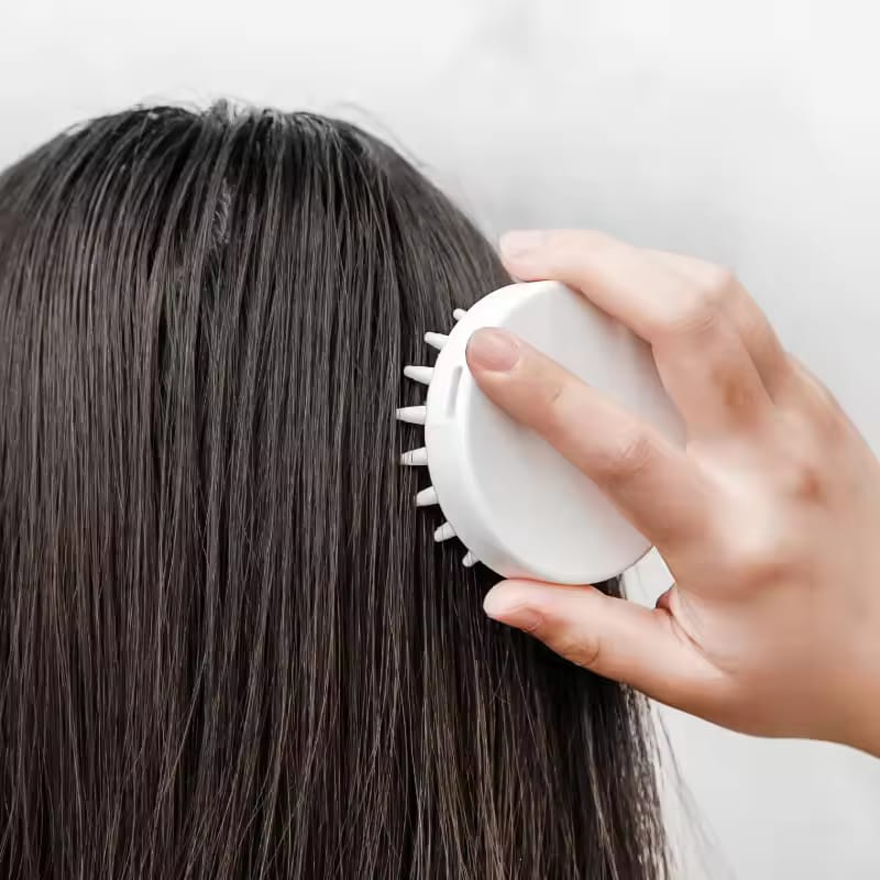 Soft Silicone Hair Scalp Massager & Shampoo Brush – Hair Scrubber for Dandruff Removal, Head Massage, Scalp Exfoliator, Hair Growth Stimulator (Gentle Bristles, Waterproof, Easy Grip) - Image 6