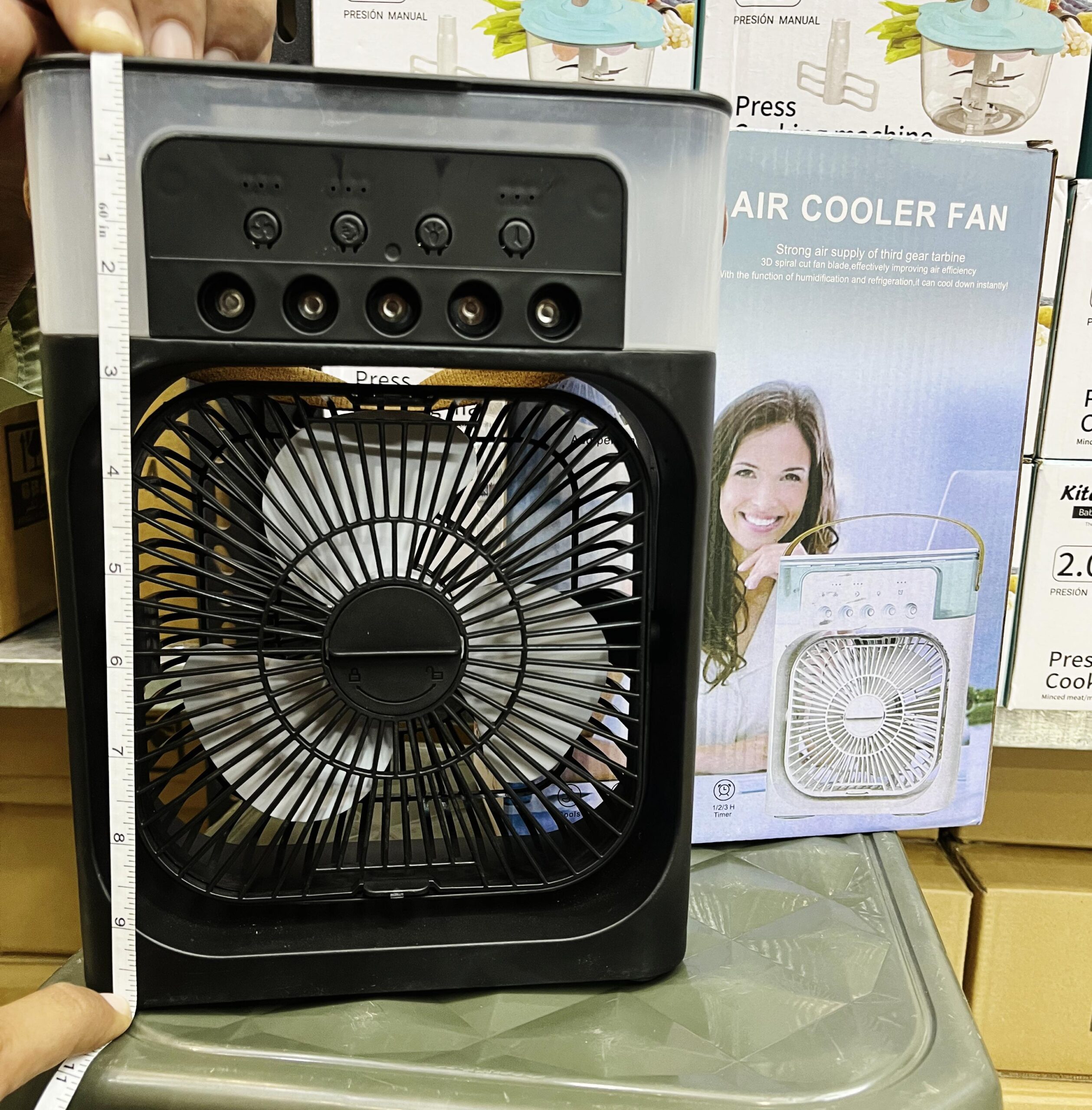 🔥10-inch USB Rechargeable Mist Cooling Fan with 3-Speed Settings, 500ml Water Tank, Ultra-Quiet & Portable for Home/Office/Outdoor – 360° Adjustable - Image 4
