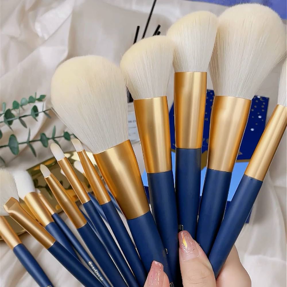 Star Moves 12-Piece Makeup Brushes Set - Professional Cosmetic Brush Kit for Foundation, Concealer, Eyeshadow, Blending, Powder (Soft Synthetic Bristles, Travel Case, Beauty Tools) - Image 5