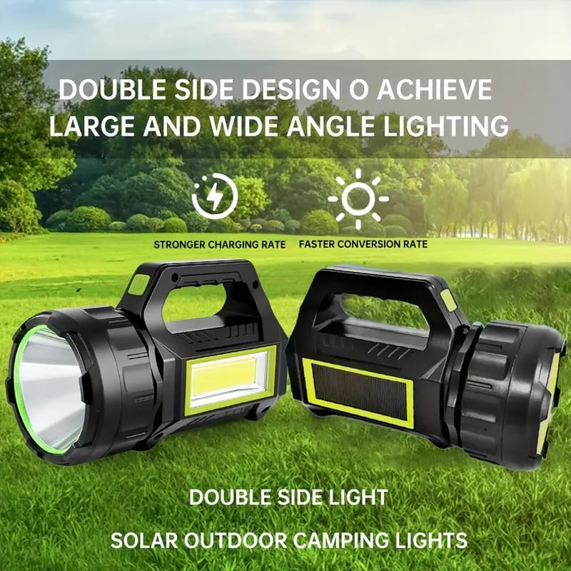 Big Size Handle Torch Light with 5000mAh Power Bank | LED Flashlight + Mobile Charging | Rechargeable, Water-Resistant, Long-Lasting Battery | Emergency Light for Home, Camping, Outdoor