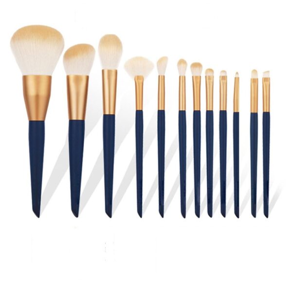Star Moves 12-Piece Makeup Brushes Set - Professional Cosmetic Brush Kit for Foundation, Concealer, Eyeshadow, Blending, Powder (Soft Synthetic Bristles, Travel Case, Beauty Tools) - Image 2