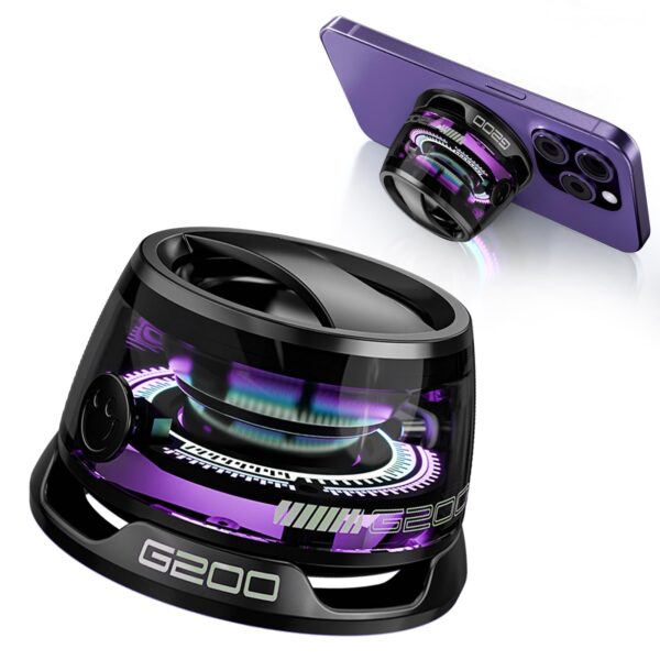 G200 Magnetic Bluetooth Speaker | Portable Mini Speaker with Phone Stand, RGB Lights, Game Mode, 7H Playtime | Wireless, Bass Boost, Perfect for Teens, Camping, Home Decor, Gifts