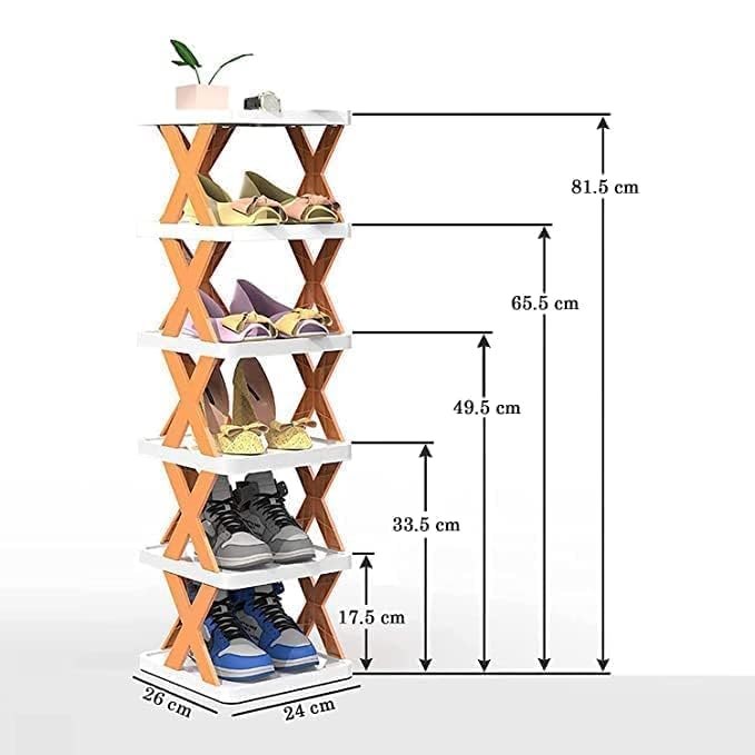 Multi-Layer Shoe Rack Stand | Lightweight Adjustable Plastic Shoe Organizer | Foldable, Space-Saving Shoe Cabinet for Home & Office | Portable Shoe Storage - Image 3