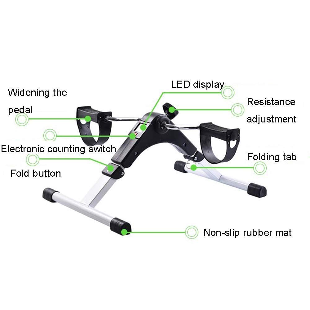 Portable Pedal Exercise Cycle - Manual Adjustable Resistance Leg Workout Machine for Home & Office - Fitness, Bodybuilding, Rehabilitation & Slim Legs - Non-Slip Pedals, Quiet & Compact - Image 5