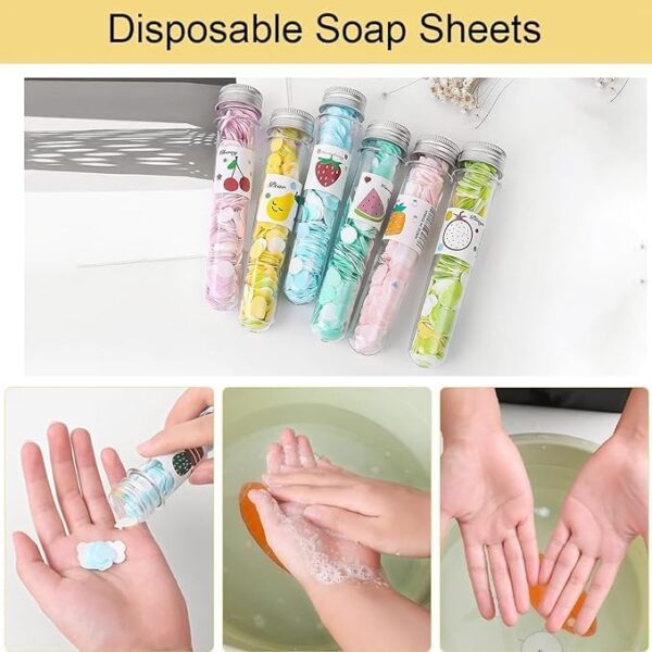 Travel Paper Soap Tubes – Portable Hand Wash for On-the-Go, Camping & Office | Eco-Friendly, Biodegradable, Moisturizing, Lightweight Soap Leaves for Men & Women - Image 5