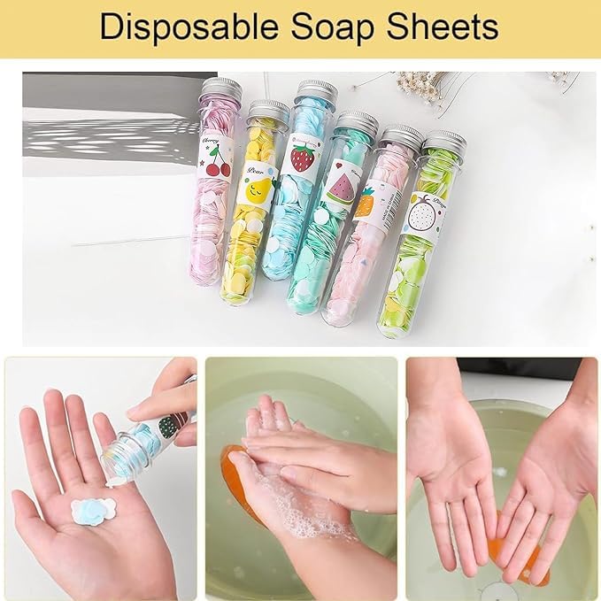 Travel Paper Soap Tubes – Portable Hand Wash for On-the-Go, Camping & Office | Eco-Friendly, Biodegradable, Moisturizing, Lightweight Soap Leaves for Men & Women - Image 5