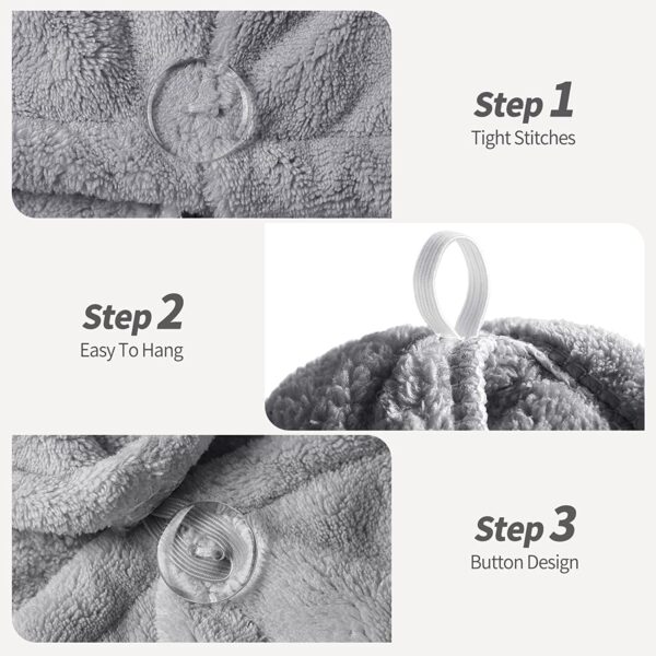 Premium QualityMicrofibre Hair Towel Wrap – Super Absorbent & Quick-Drying Hair Turban for Women & Men, Soft Hair Drying Cloth for All Hair Types (Lightweight, Frizz-Free, No Damage) - Image 5