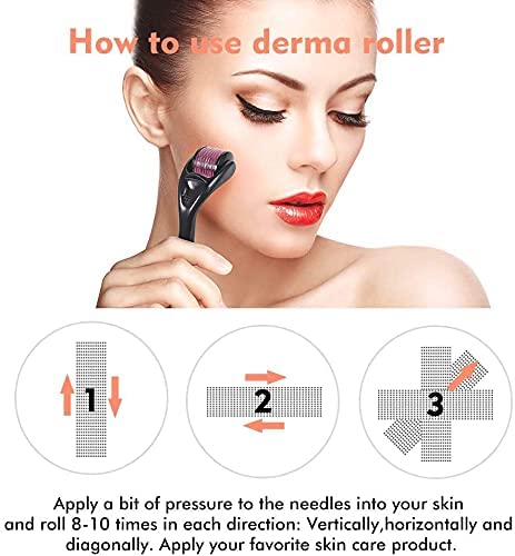 Titanium Derma Roller 0.25mm – Microneedle Face Roller for Skin Care, 540 Needles – Anti-Aging, Acne Scars, Wrinkles, Hair Growth – Includes Protective Case (1 Roller + Box) - Image 2
