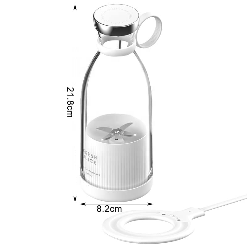 Portable Electric Juicing Cup – 300W USB Rechargeable Mini Blender & Juice Maker | 350ml Travel Bottle | One-Touch Smoothie Maker for Fruits, Shakes, Baby Food | Gym, Office, Home Use - Image 4