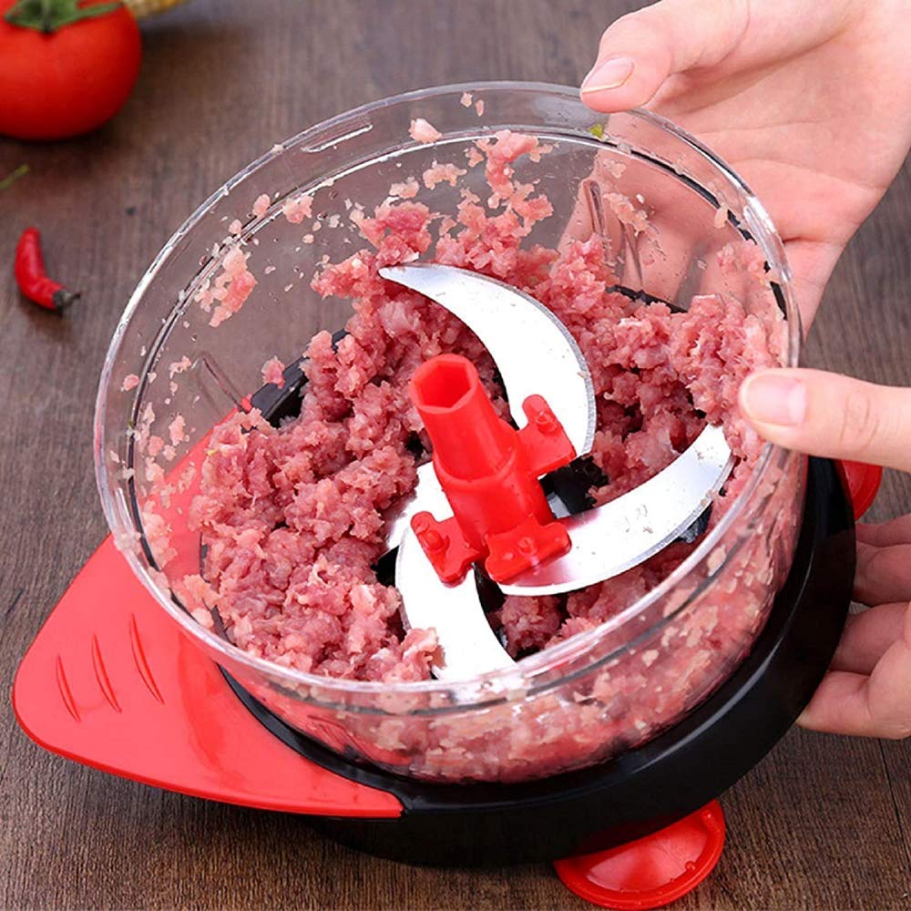 📌 Hand Crank Food Processor – Manual Vegetable Chopper, Grinder, Slicer & Dicer – 23x28cm Multifunction Kitchen Tool – Effortless Food Prep – No Electricity Needed – Portable & Easy to Clean - Image 6