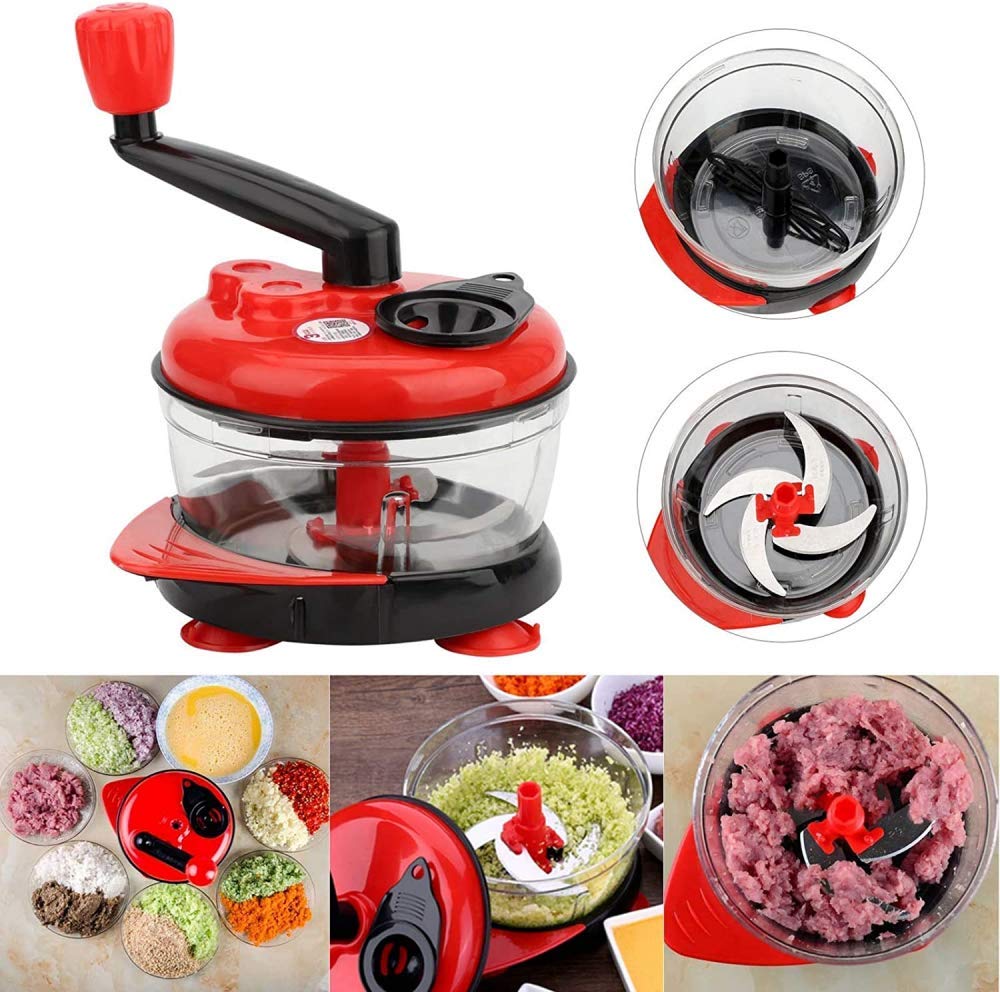 📌 Hand Crank Food Processor – Manual Vegetable Chopper, Grinder, Slicer & Dicer – 23x28cm Multifunction Kitchen Tool – Effortless Food Prep – No Electricity Needed – Portable & Easy to Clean - Image 7